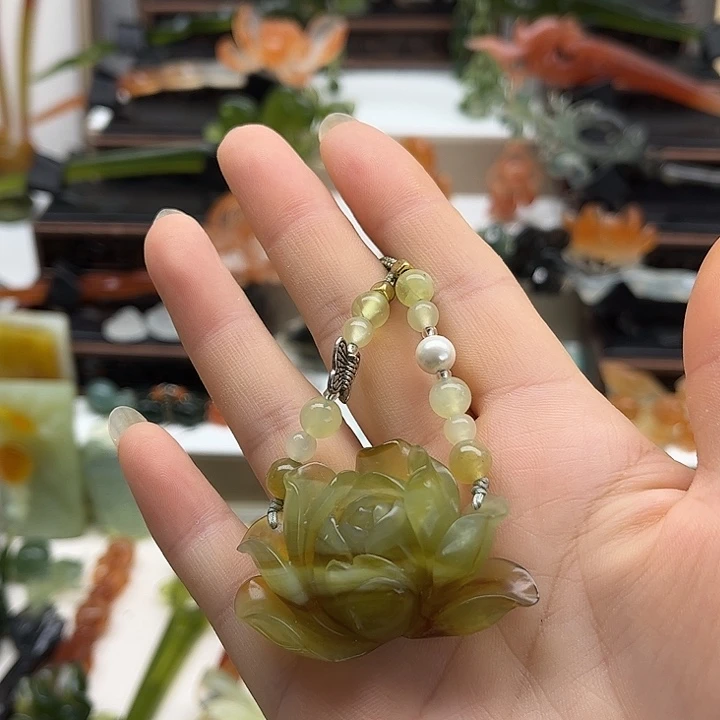 未镶嵌蛇纹石玉岫玉发簪