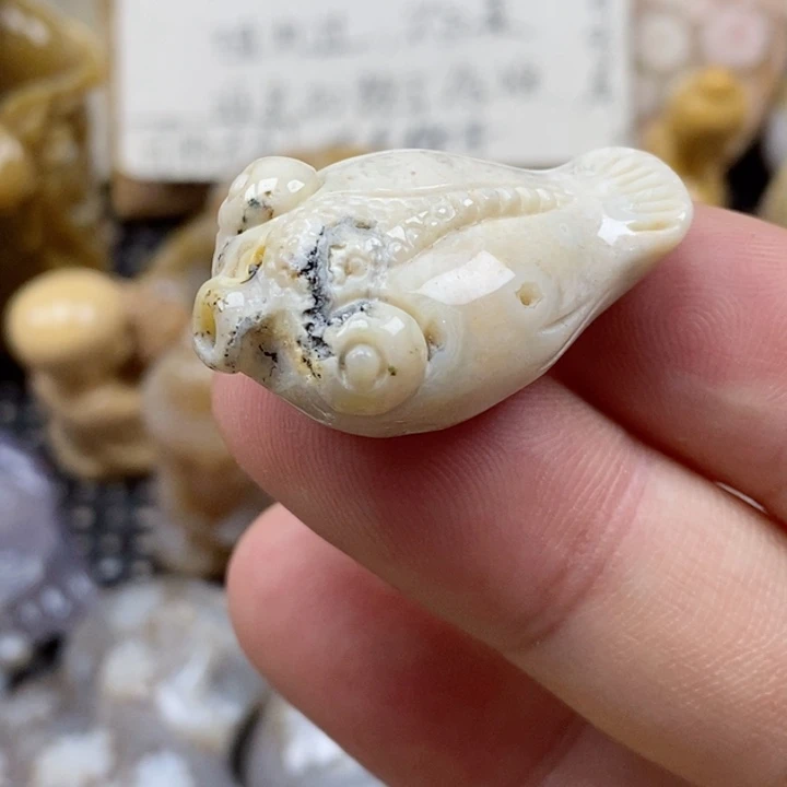 颈饰未镶嵌硅化珊瑚（珊瑚玉）有瑕 小