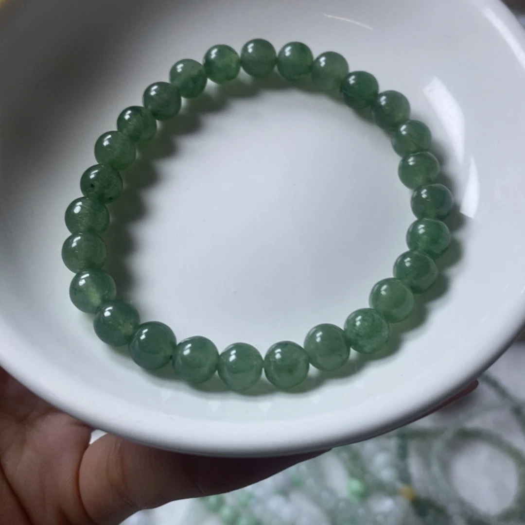 未镶嵌手链翡翠冰油青卡7