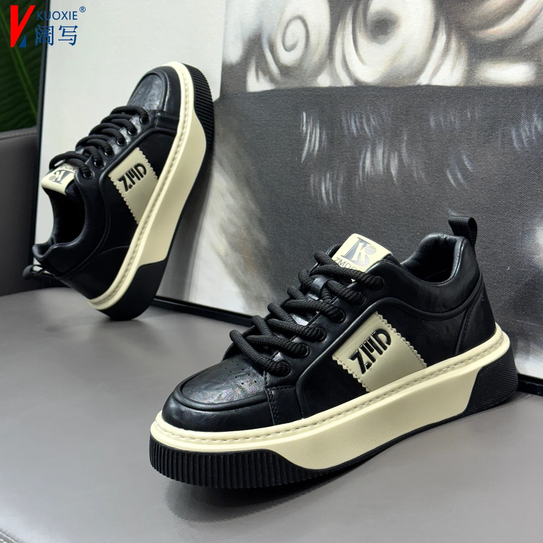 男鞋2025新款秋季透气低帮板鞋百搭软底时尚运动休闲鞋复古潮鞋男