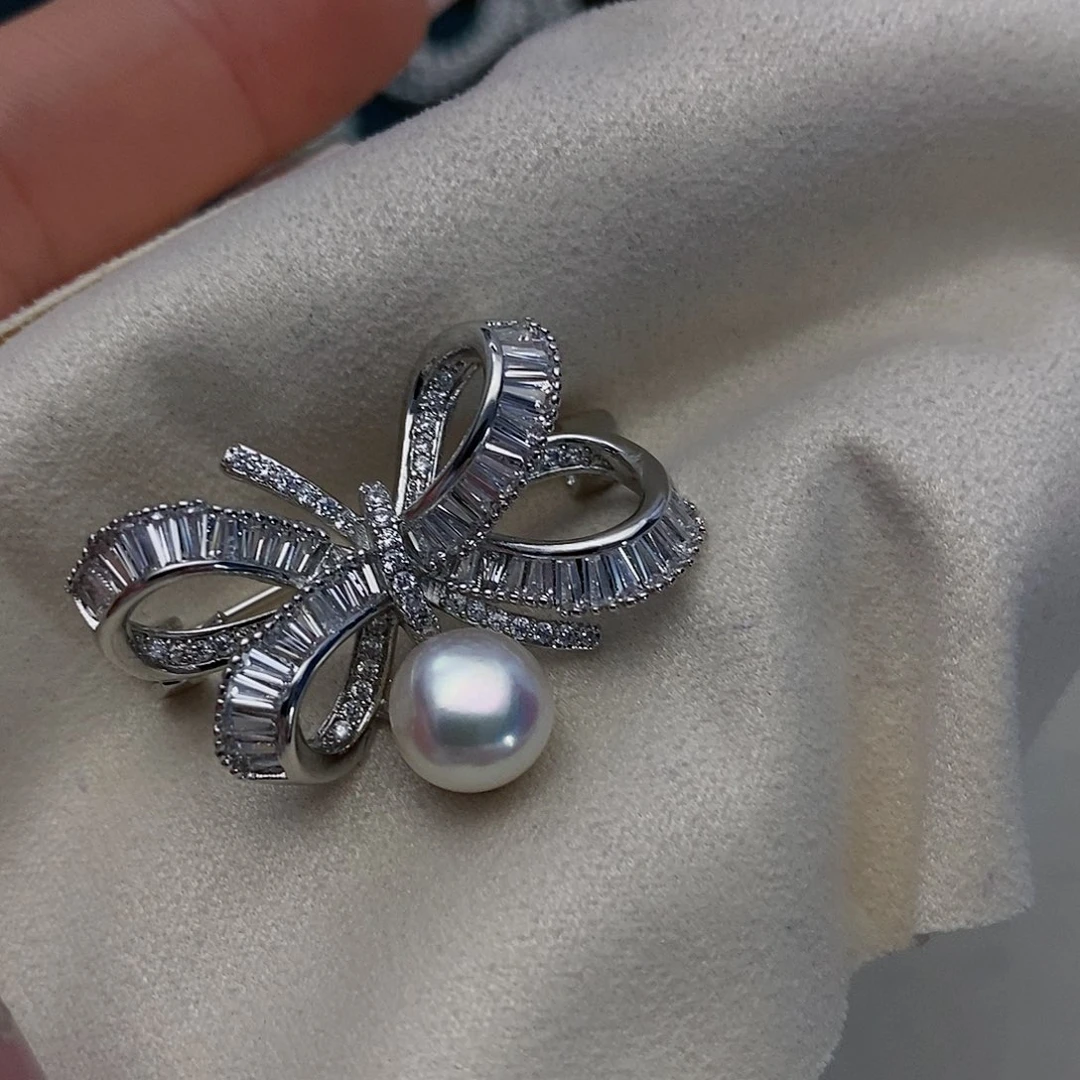 【闪购商品】淡水珍珠胸针未镶嵌颜15