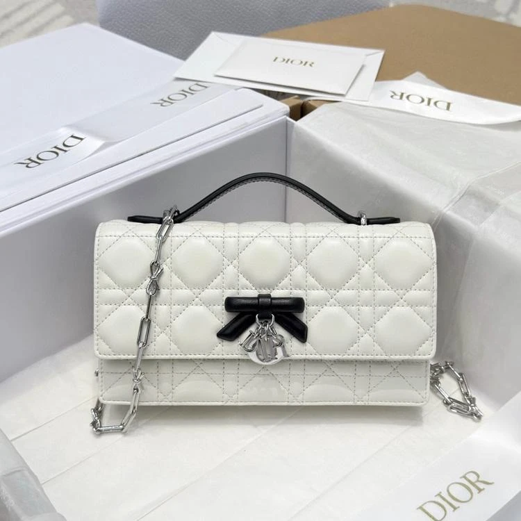 99新 DIOR/迪奥 Dior新款lady miss白拼黑蝴蝶结/AM8530代卖服务