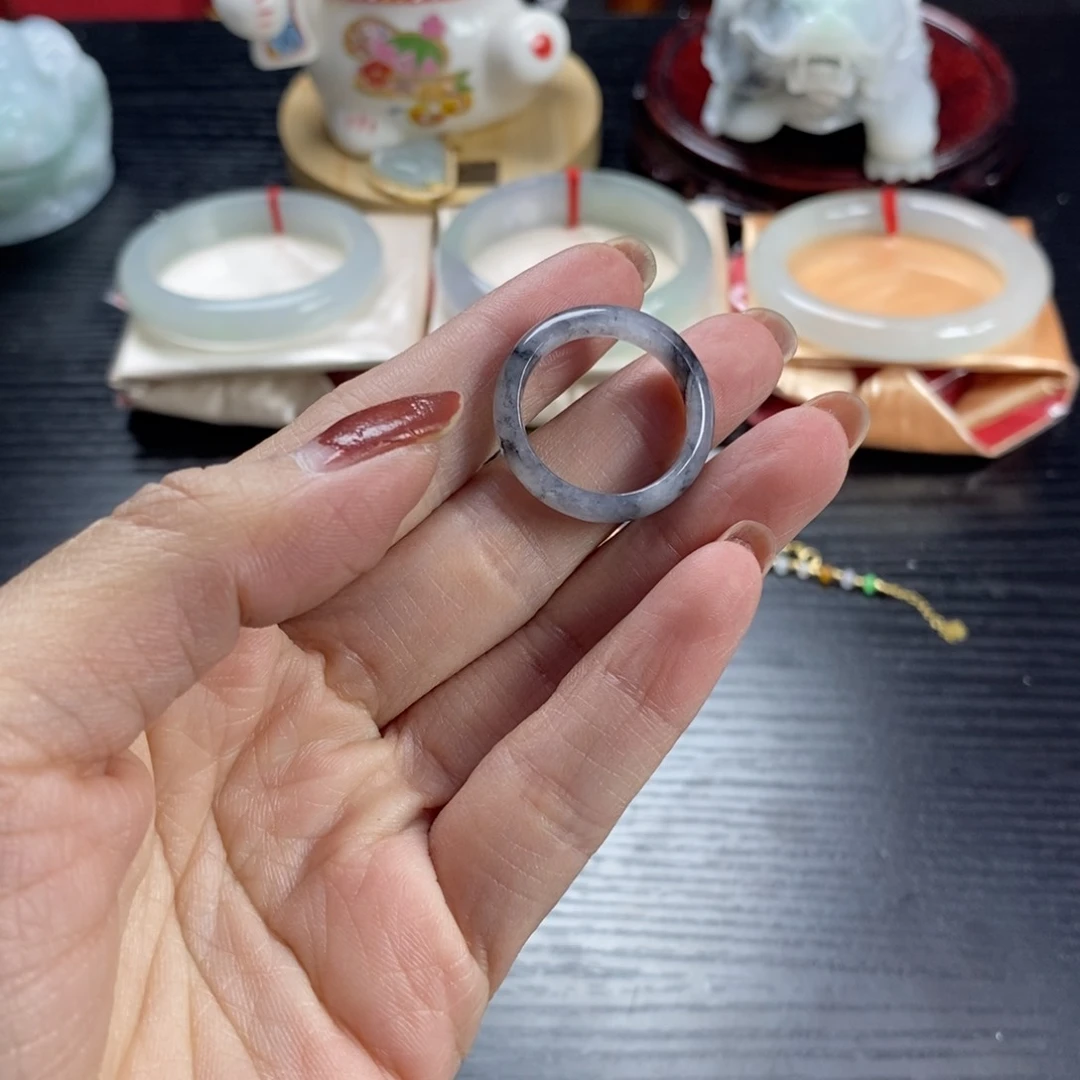 翡翠戒圈未镶嵌天然翡翠