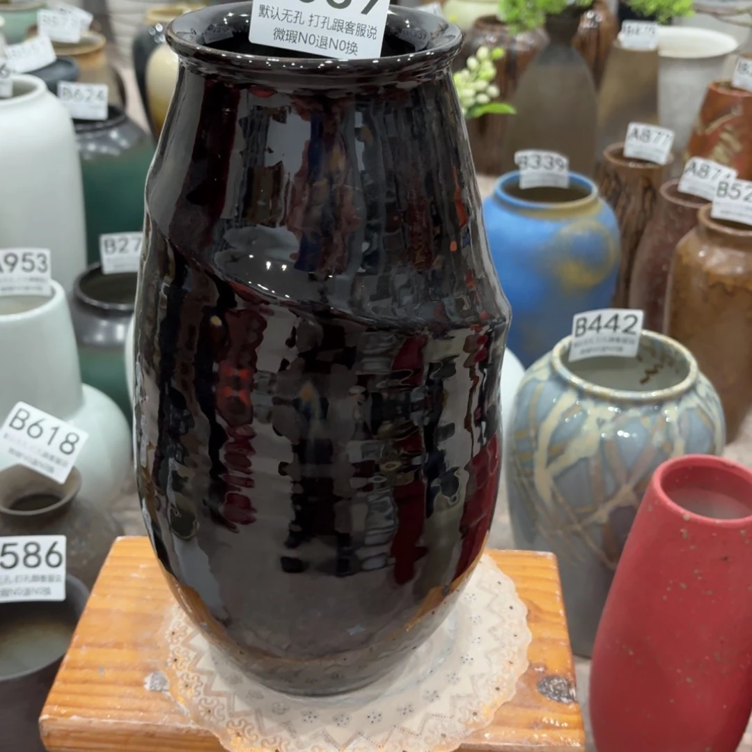 摆件遇****店039 景德镇陶瓷花瓶高31口9