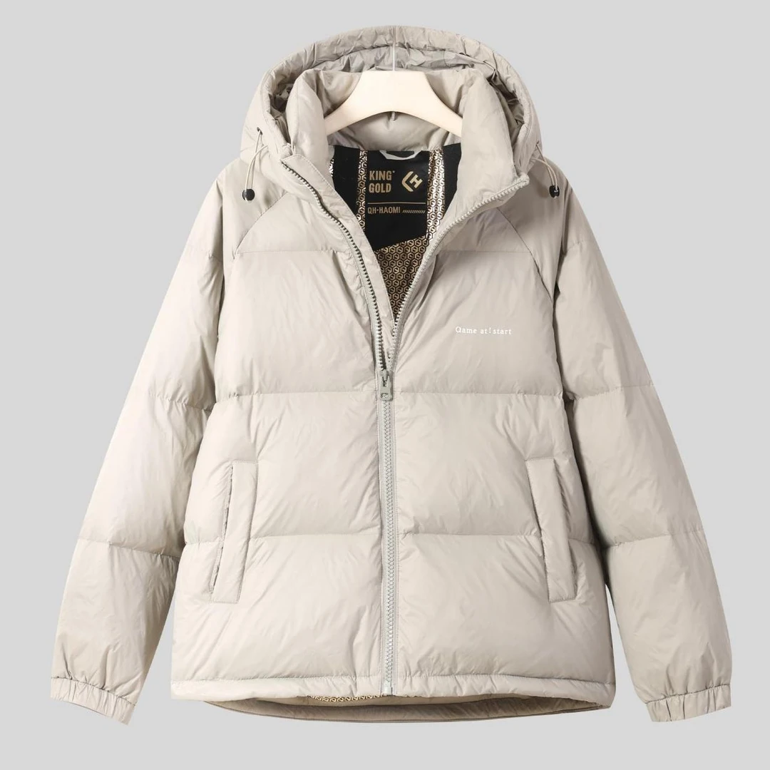 果绿【简约棉服】冬季连帽情侣款简约拒寒保暖棉服108