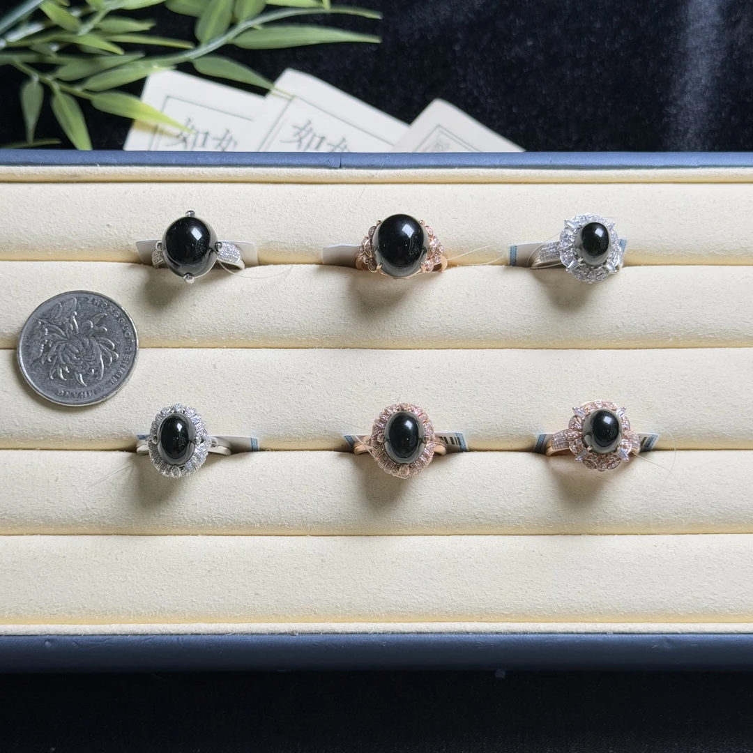 思懿珠宝 18k墨翠戒指-9800-1-SL-多样性发一