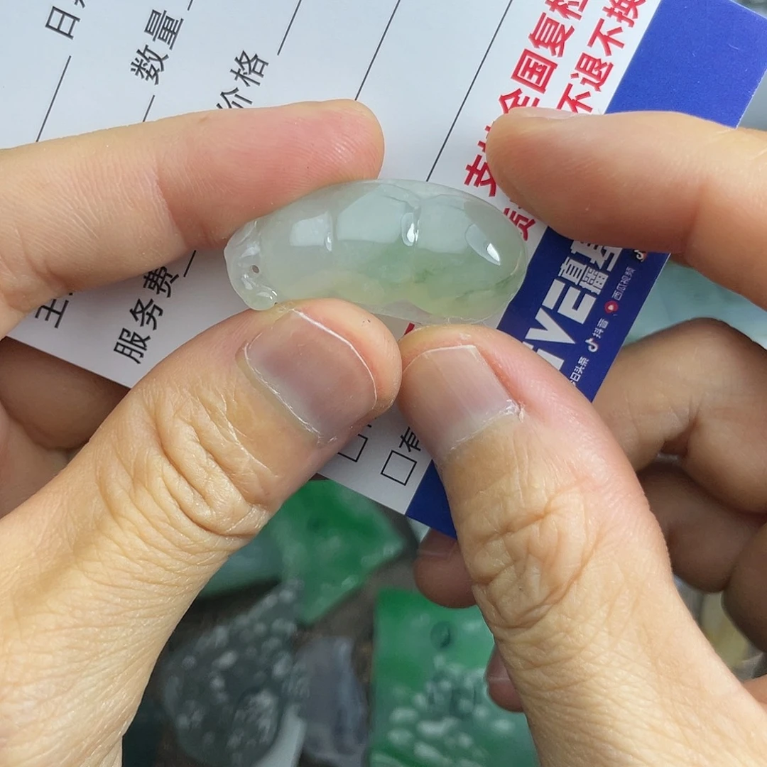 未镶嵌定制翡翠翡翠糯冰福豆