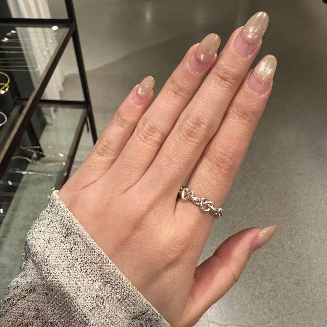 925银戒指 0508A06 TJ韩国女装韩国直播代购925银爱心戒指戒指