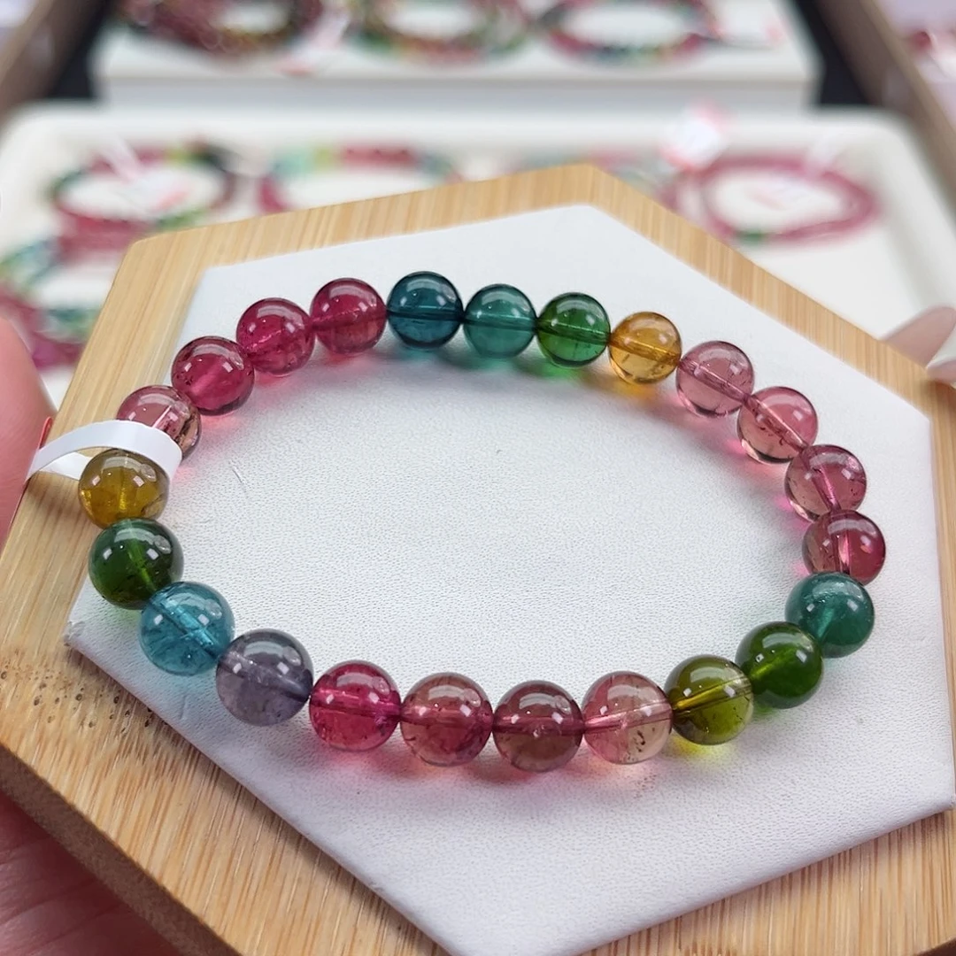 手链未镶嵌碧玺碧玺手串单圈8mm+