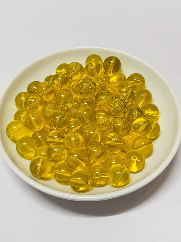 琥珀散珠 蓝珀A904  卡6MM 50颗（赠弹力绳）