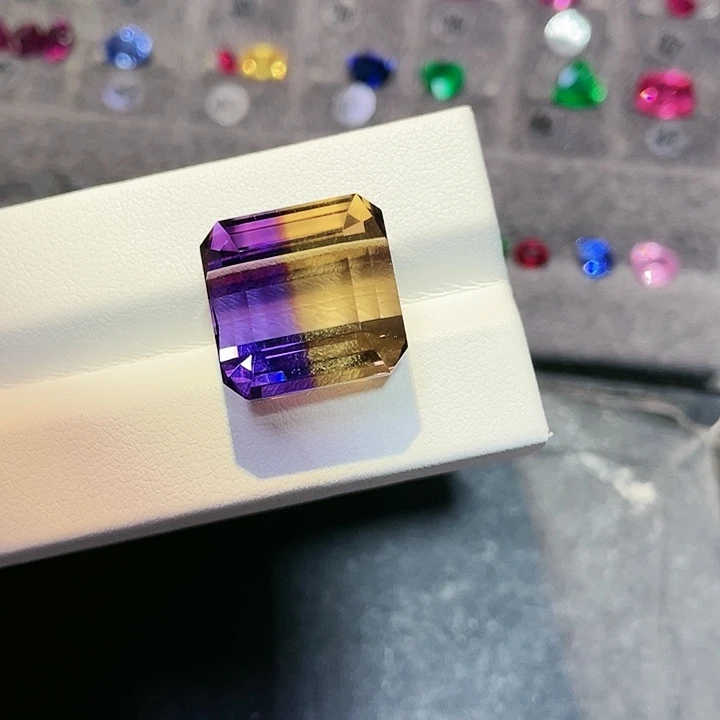 紫晶裸石未镶嵌仲*23.33ct紫黄晶