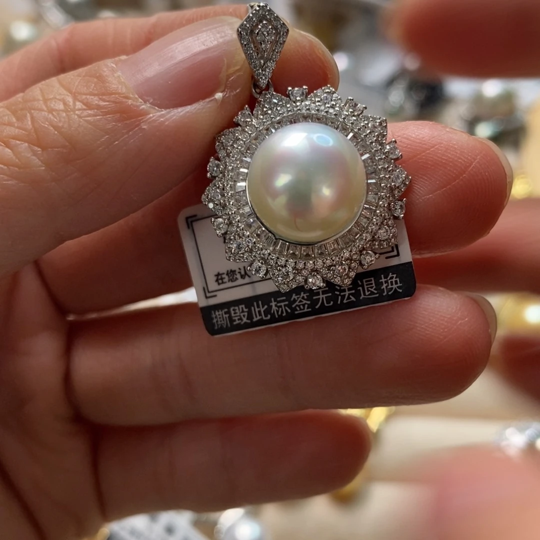 海水珍珠颈饰银S925镶嵌