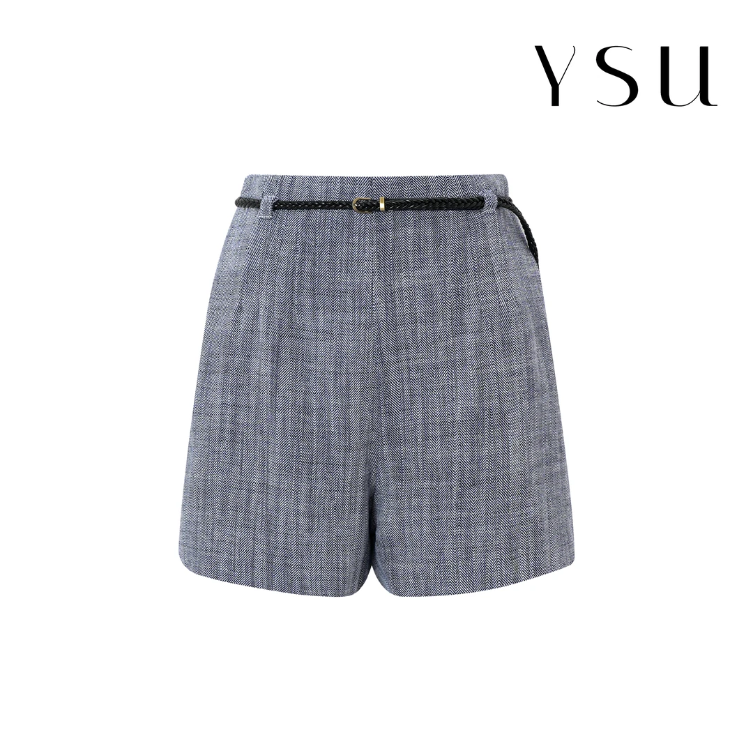 【余书】“pure casual”系带百搭收腰简约提臀短裤Y303664