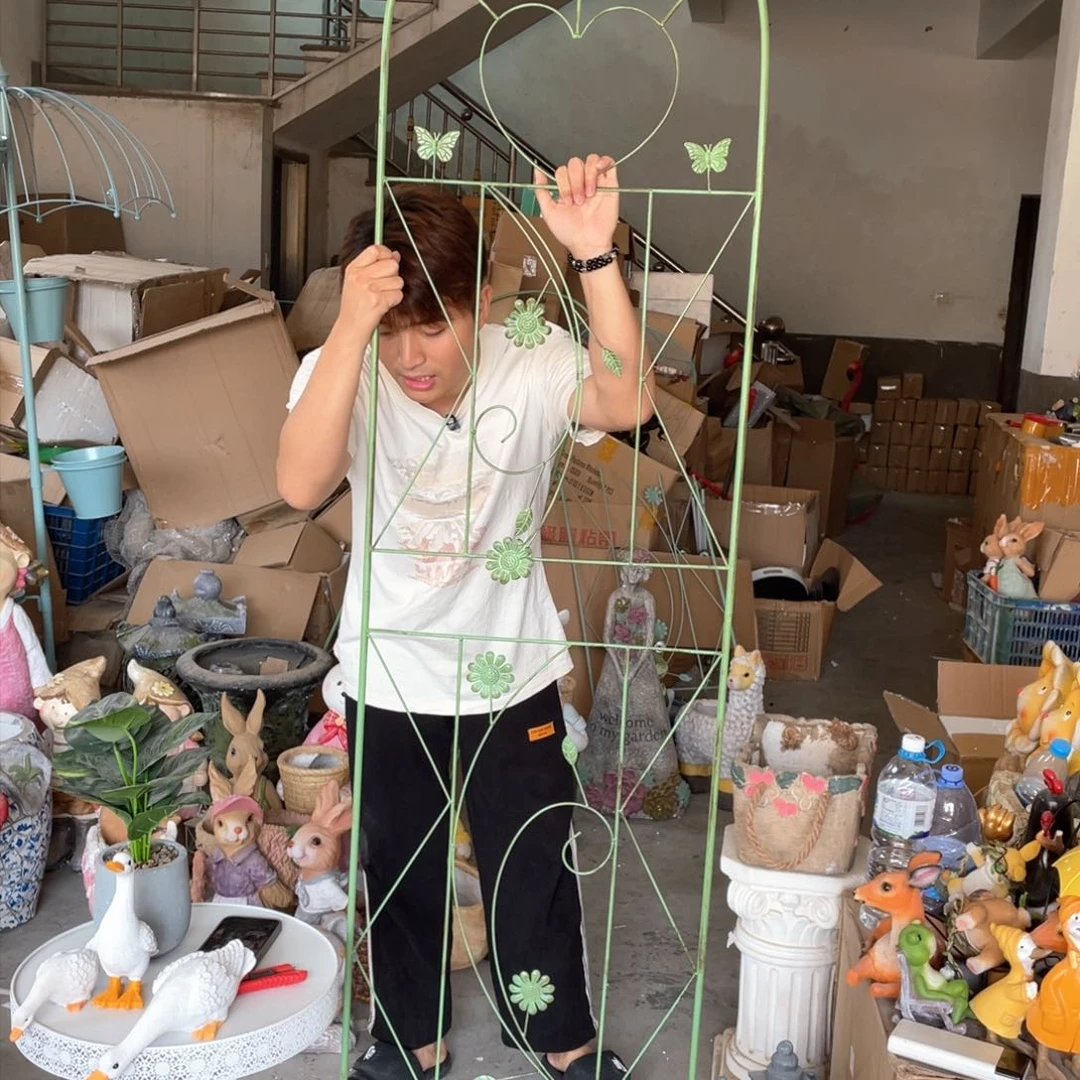 【闪购商品】陶瓷摆件绿色爬藤架摆件