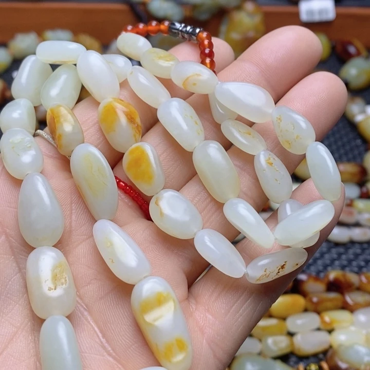 和田玉手链未镶嵌海*