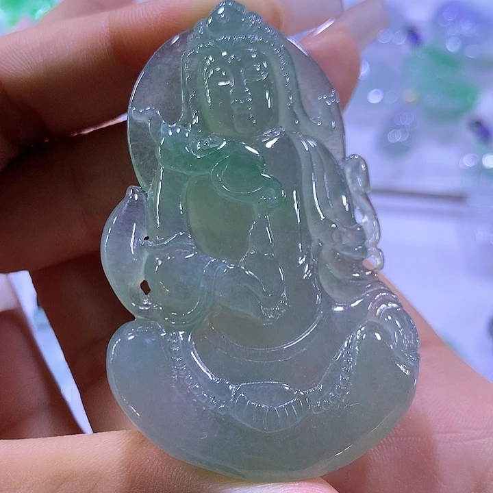 翡翠未镶嵌颈饰天然翡翠A货吊坠