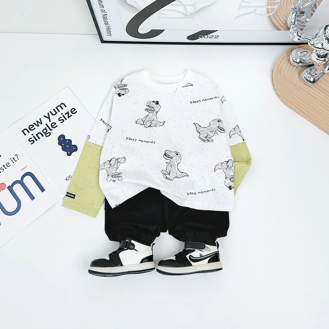 儿童长袖T恤2025新款春装男童春秋款上衣宝宝TT28317悠悠童话童装