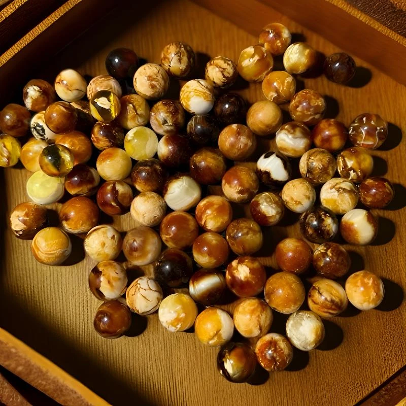 沁色琥珀蜜蜡单珠圆珠8mm-24mm先鉴后发,多样性发货其一，可作配饰