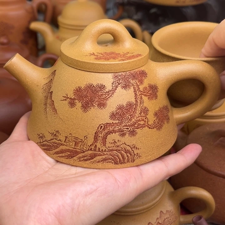 原矿黄金段刻绘霸王石瓢精工半手220c c