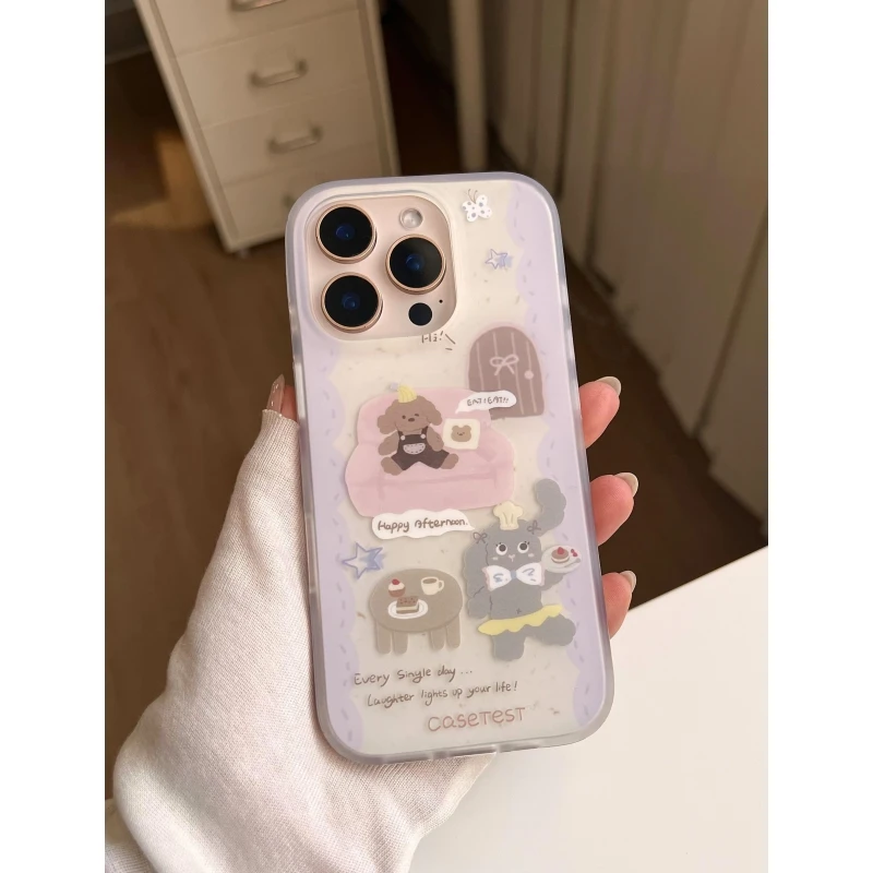 奥菲顿奶呼沙发熊适用iPhone16/15promax大孔苹果14手机壳13/12套