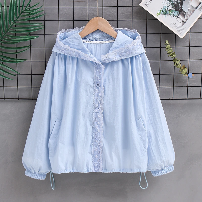 女童防晒衣夏季薄款外套2025新款儿童宽松透气中大童防紫外线上衣