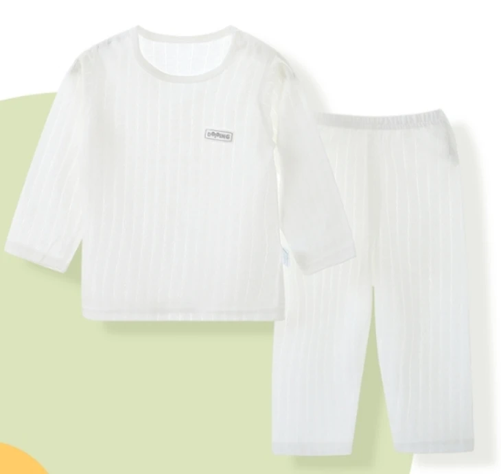 宝宝婴儿纯棉空调服长袖（对开肩扣随机发）