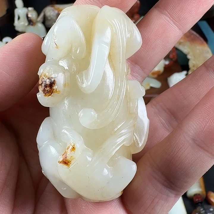 天***9和田玉（糖玉）未镶嵌挂件