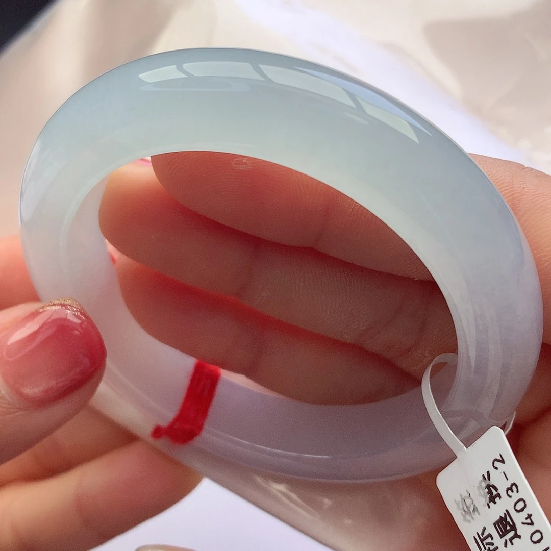 未镶嵌手镯翡翠5253圈口玻璃水透亮至纯至净冰清玉洁11号