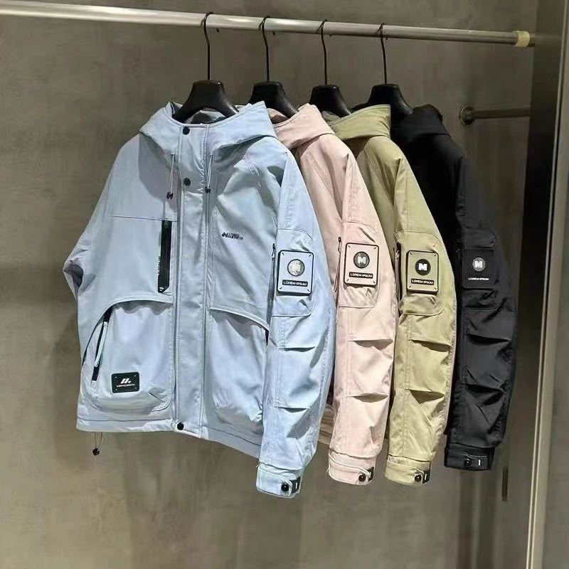 【石头清货价】潮流时尚冬装大口袋新款连帽加厚防寒服82539