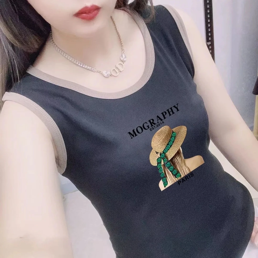 100%纯棉背心式女新款大码修身妈妈薄款吊带打底衫全棉无袖上衣服