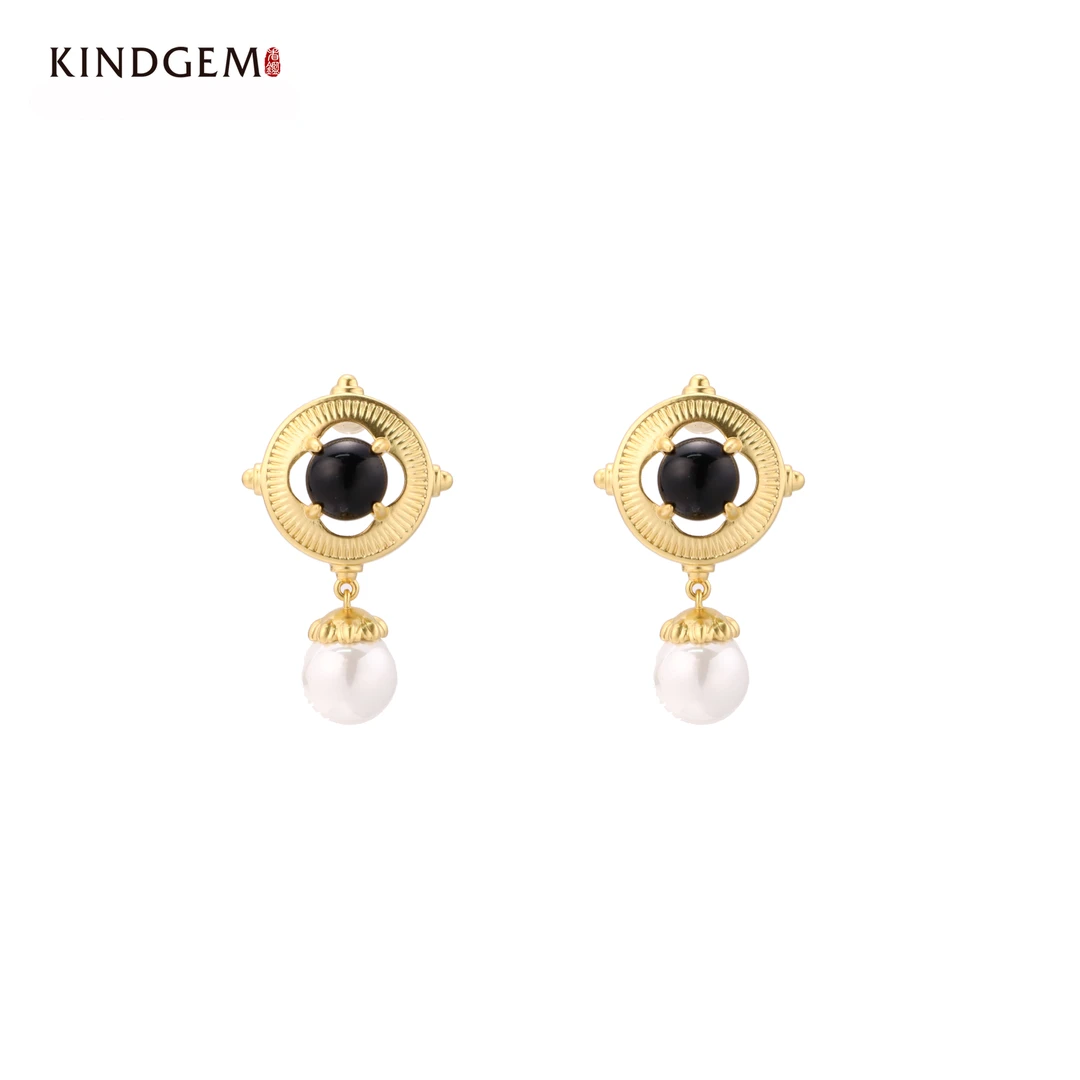 铜合金仿珍珠耳饰 法式复古小众优雅时尚耳环 AZ75XZPC-22935