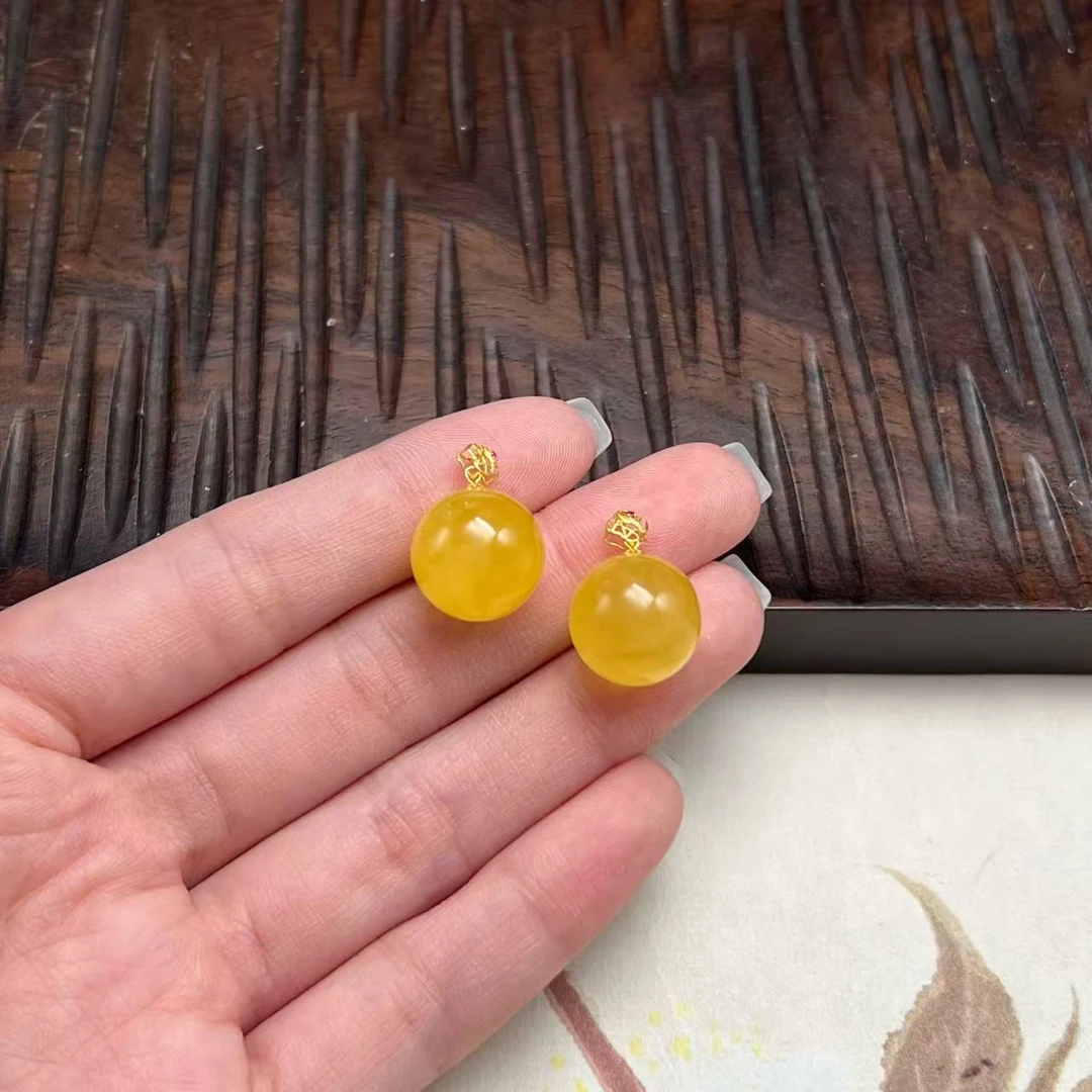 【北野珠宝】天然蜜蜡吊坠-B04H-56多样性发一13mm+