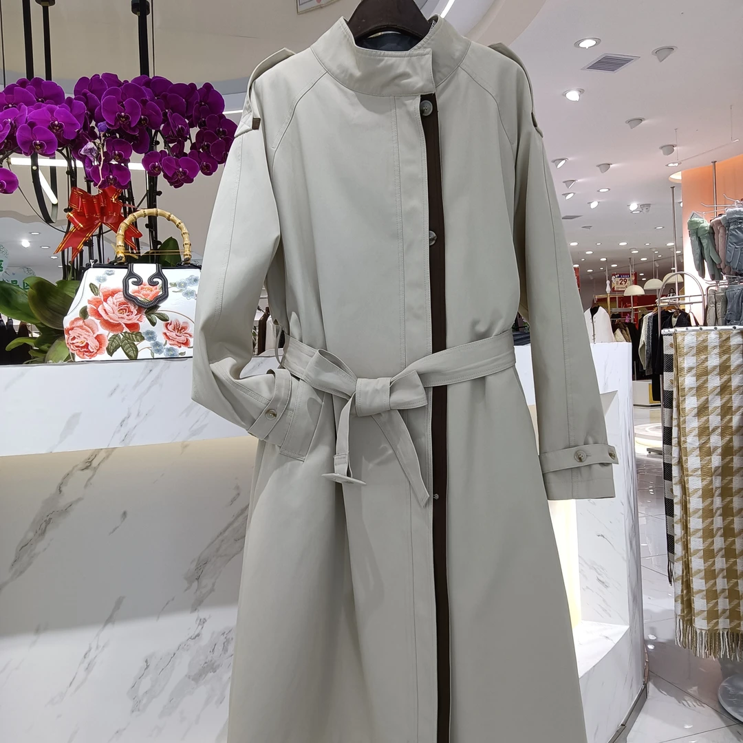 长款收腰法式女装休闲款风衣