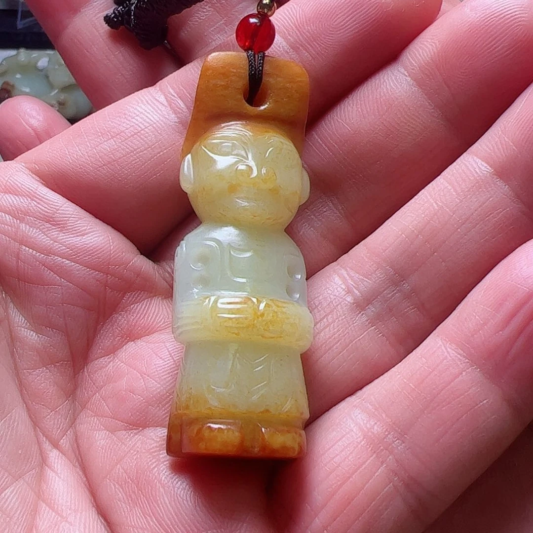 和田玉挂件未镶嵌傲***弟