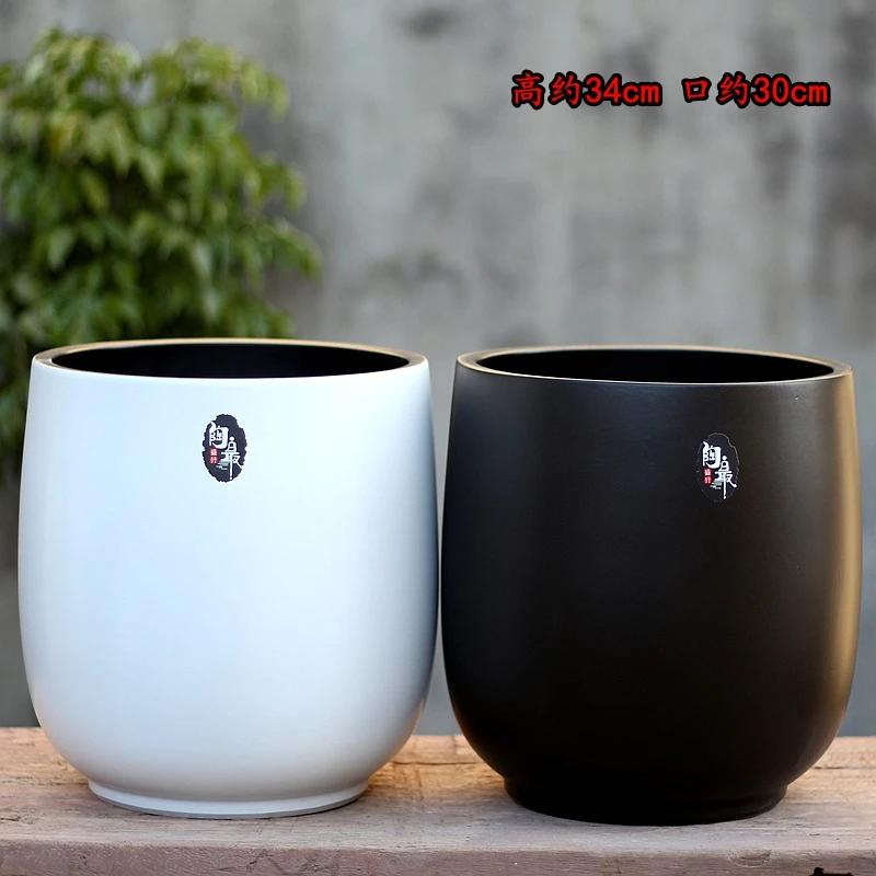北欧简约大号花盆加厚耐用绿植盆栽室内客厅外装饰落地粗陶花盆