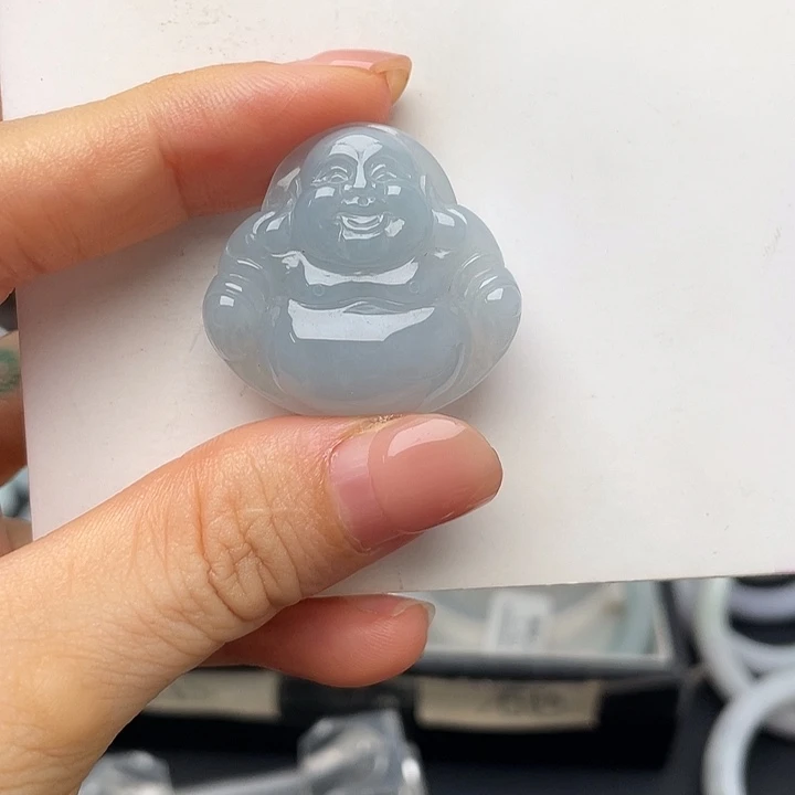 翡翠未镶嵌颈饰佛公吊坠