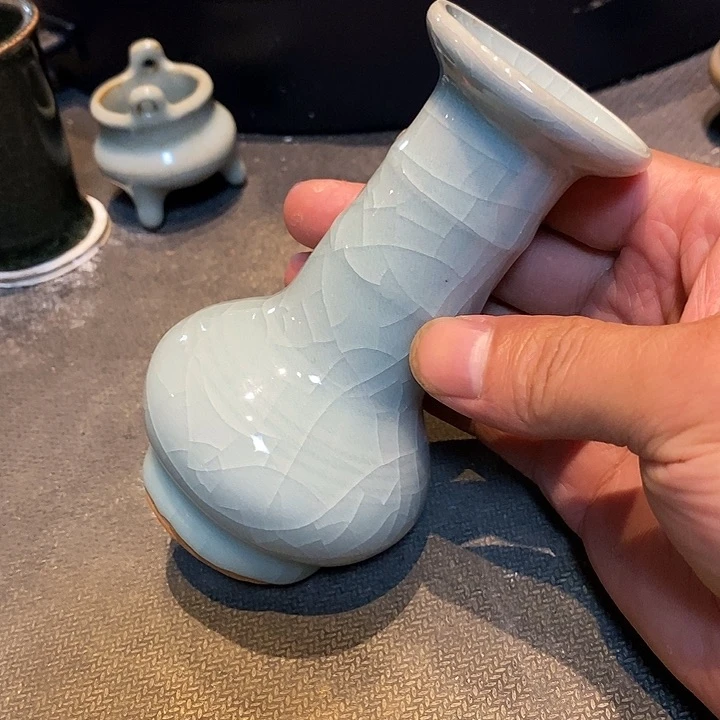 手工艺品琉璃静**风龙泉青瓷龙永图壶