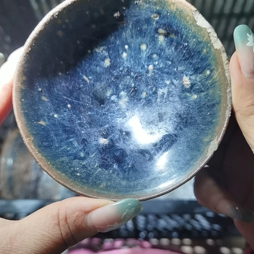 茶盏启*建盏茶杯可以喝茶