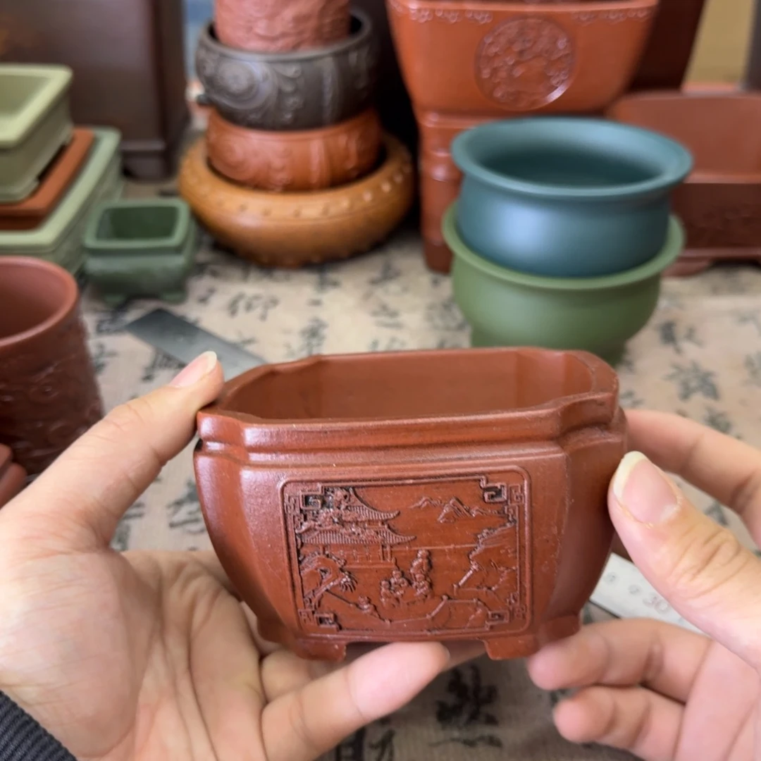 紫砂花盆宜兴紫砂正品10.5x5.5