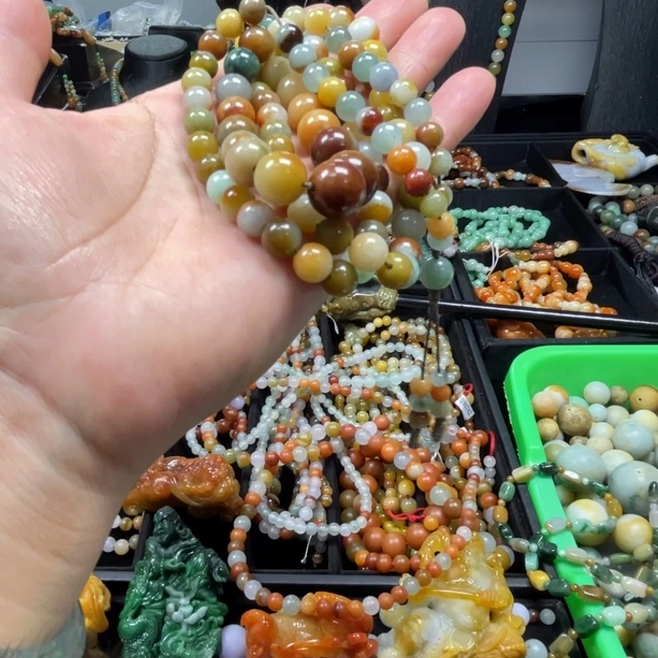 清***庄翡翠未镶嵌颈饰项链