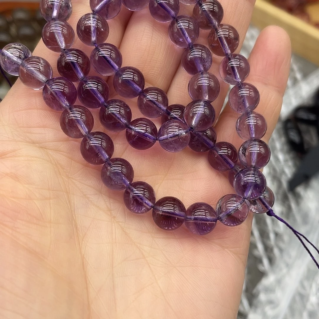 玛瑙/玉髓珠宝半成品未镶嵌?****?紫水晶8.5m一条