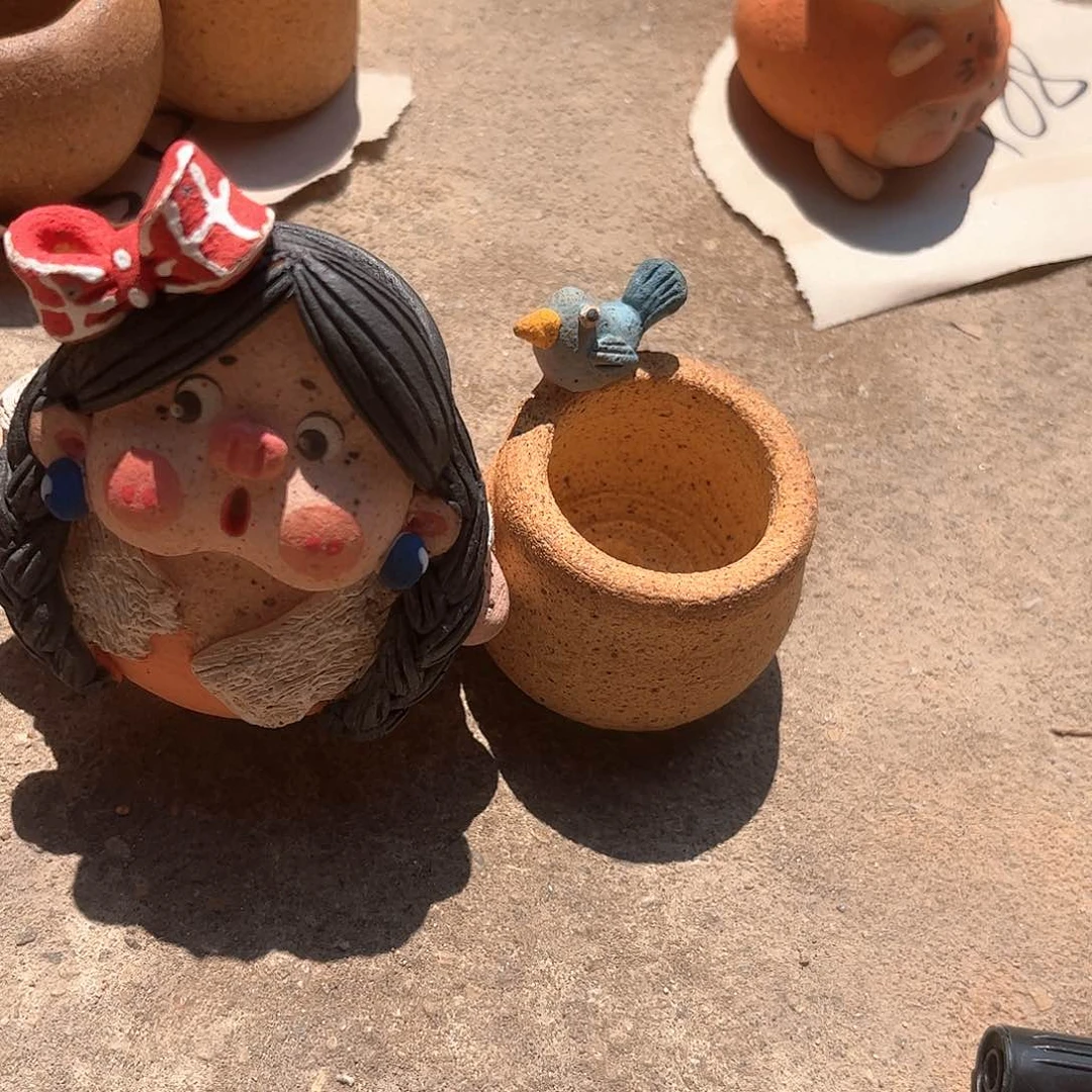 泥塑初**古镇炻陶花盆