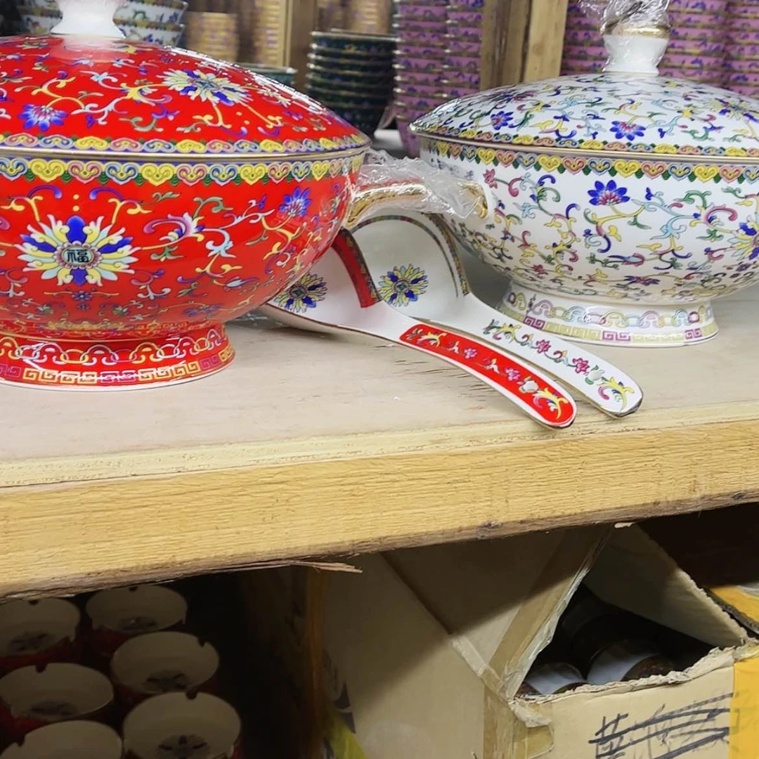 【闪购商品】珐琅9英寸1红1白，2大勺。。。。