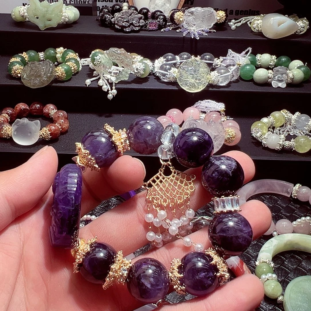 恋***狐水晶手链未镶嵌水晶手链