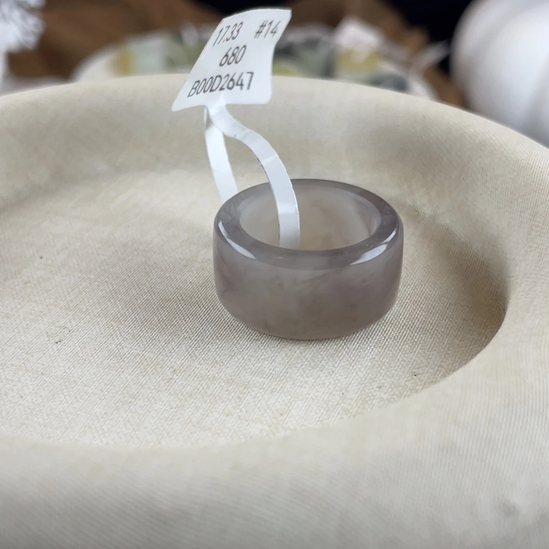 和田玉戒指未镶嵌港14 17.33