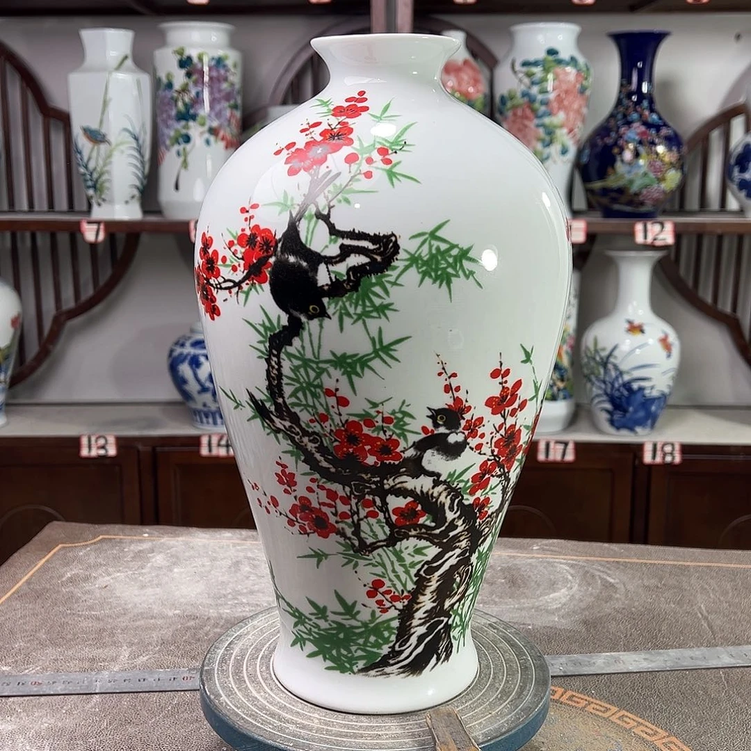 摆件陶景德镇陶瓷梅花