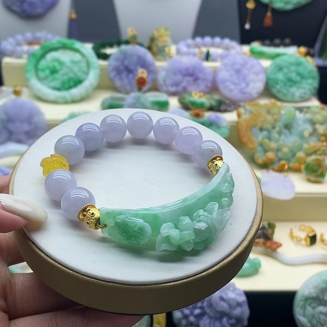 翡翠未镶嵌手镯手牌