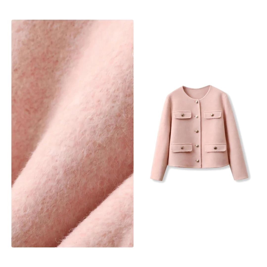 门店13&99！奶油芭乐外套」稀有羊毛忝丝手工毛呢上衣女M13858