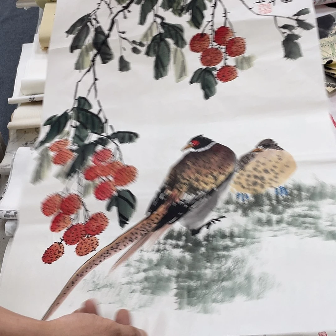 国画纯手绘字画宣纸