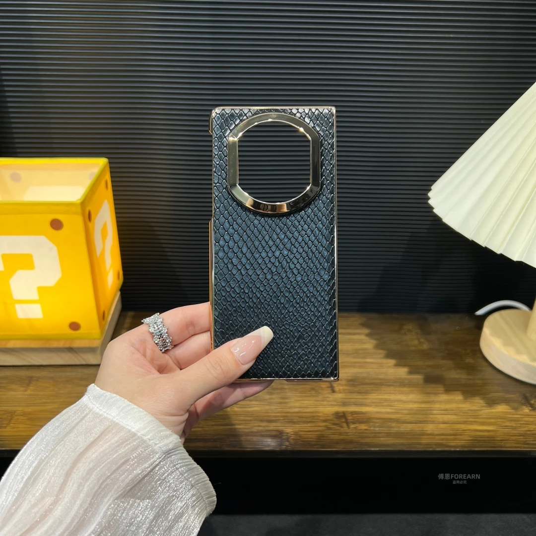 适用于华为matex7手机壳x7真皮折叠屏油蜡保护套蛇皮纹新款超薄壳